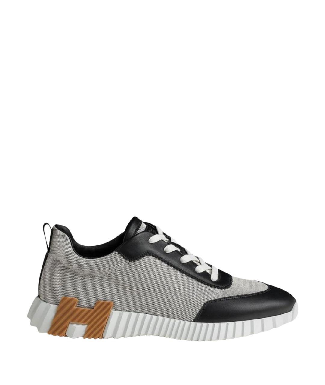 HERMES Черные замшевые низкие кроссовки / кеды, фото 1