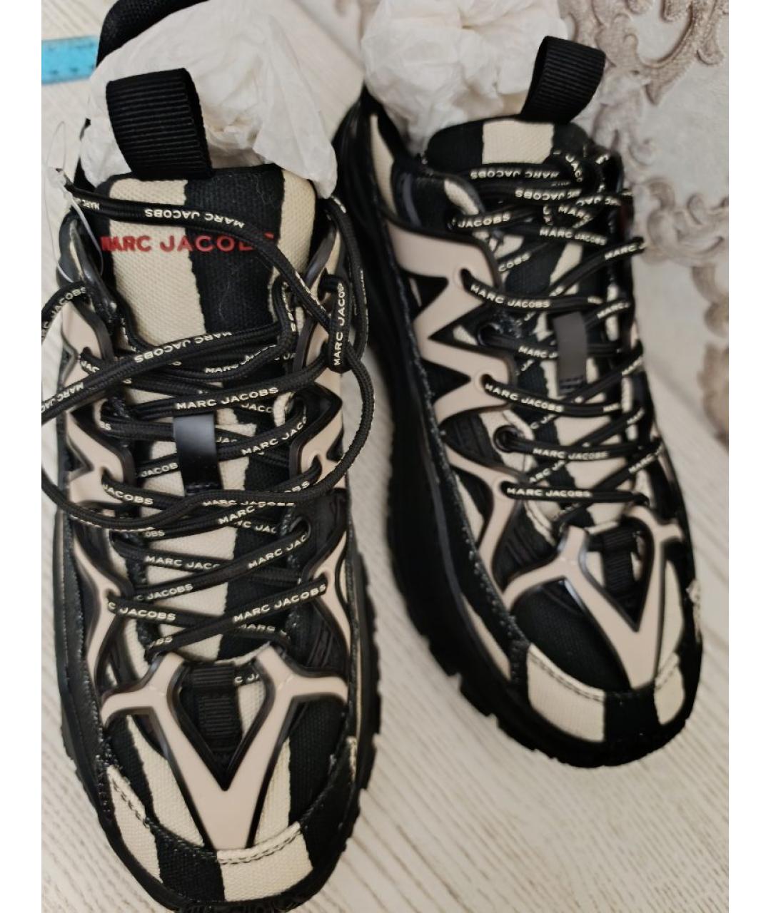 MARC JACOBS Черные текстильные кроссовки, фото 2