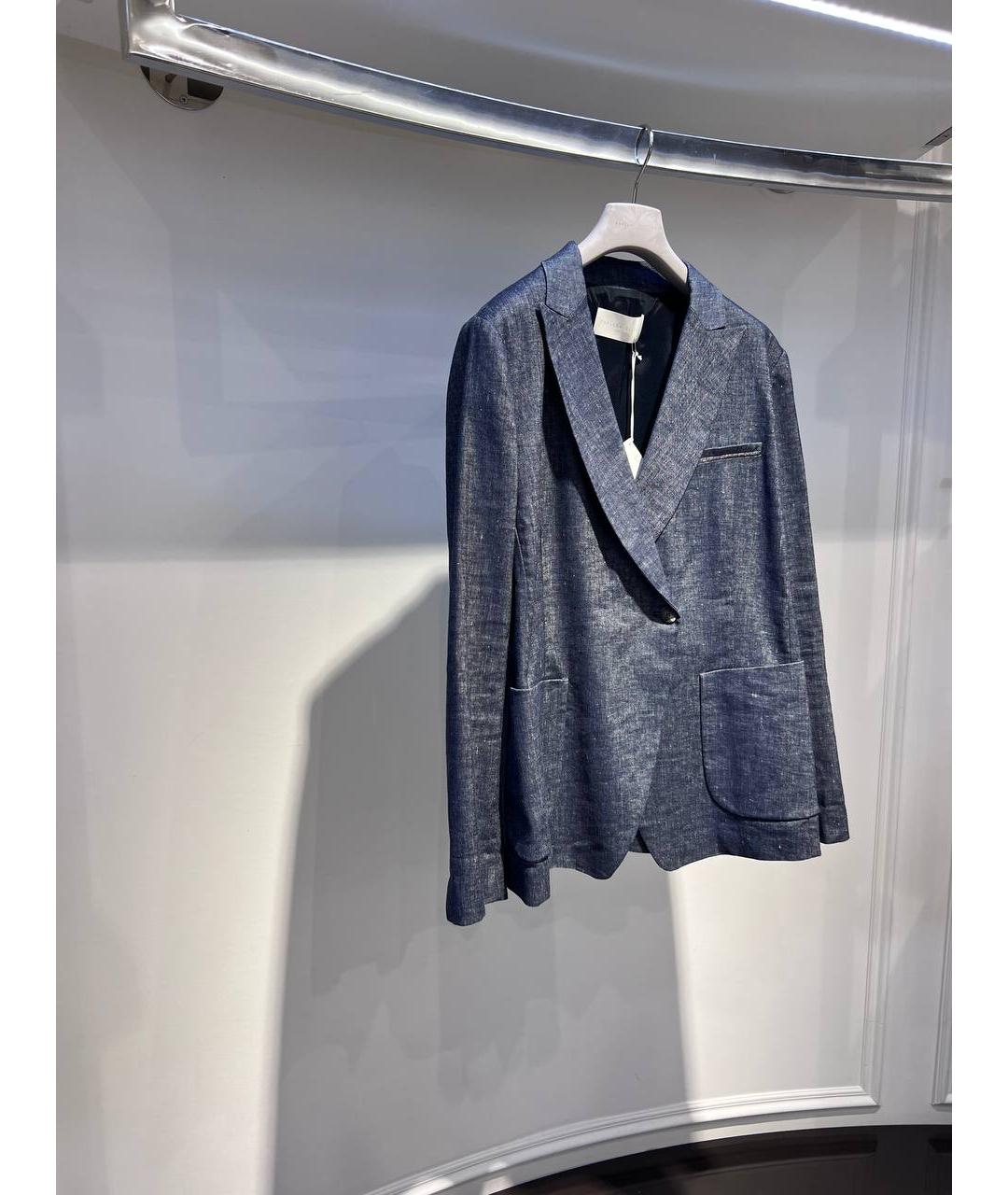 FABIANA FILIPPI Синий шерстяной жакет/пиджак, фото 2