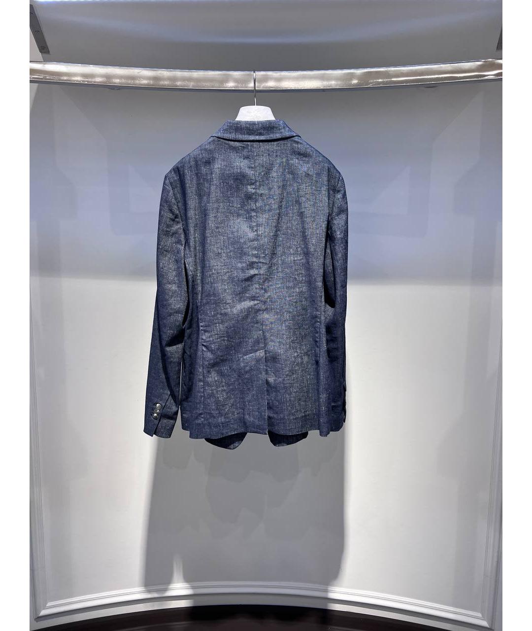 FABIANA FILIPPI Синий шерстяной жакет/пиджак, фото 3