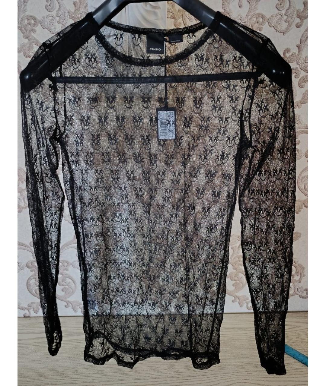 PINKO Черная полиэстеровая блузы, фото 5