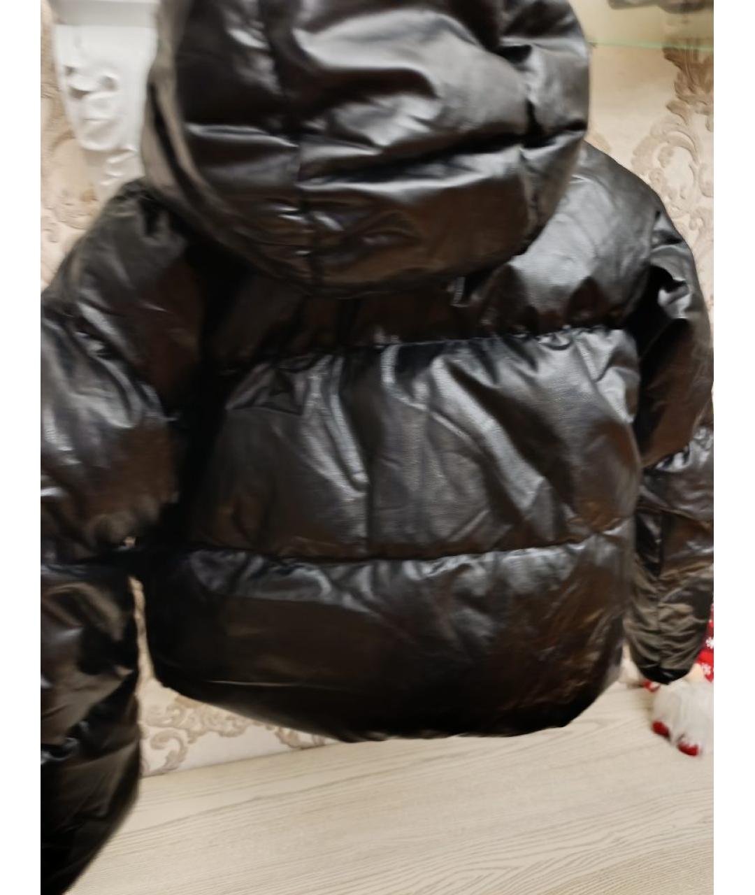 MICHAEL KORS Черный полиуретановый пуховик, фото 2