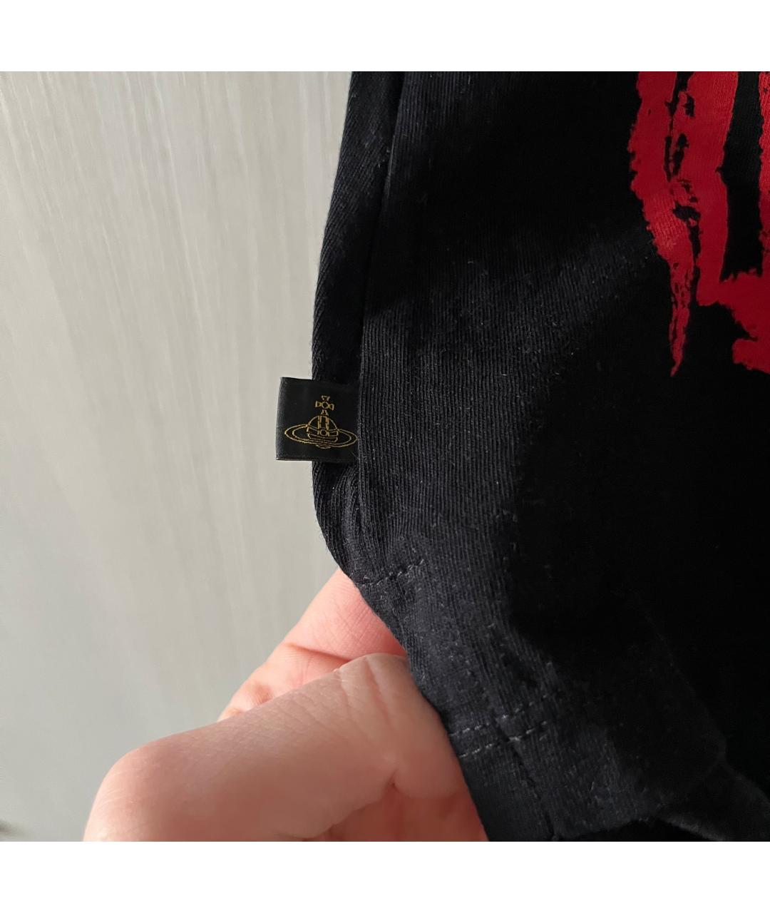 VIVIENNE WESTWOOD Черная хлопковая футболка, фото 7