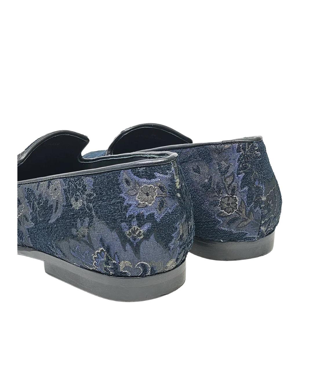 ETRO Синие текстильные лоферы, фото 6