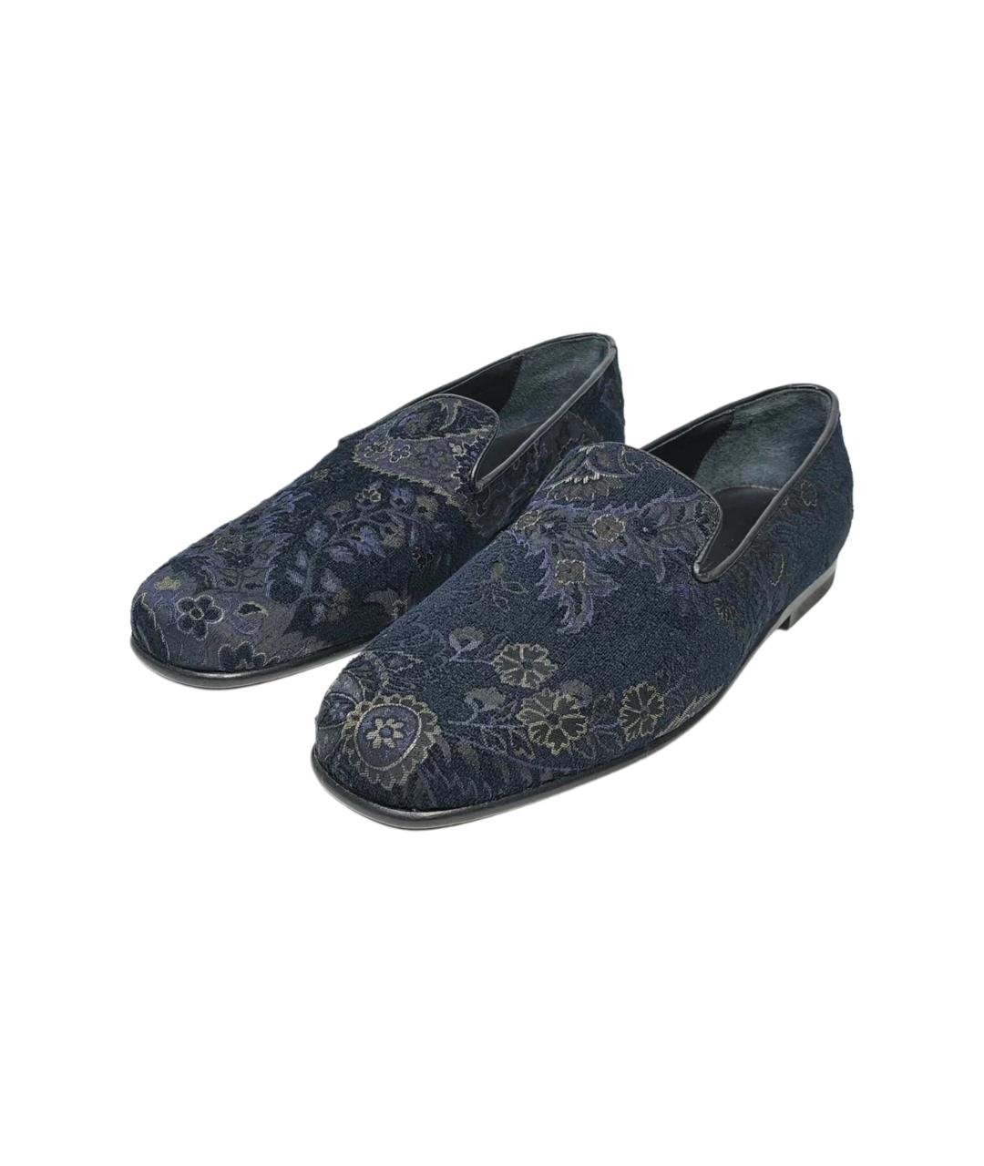ETRO Синие текстильные лоферы, фото 3