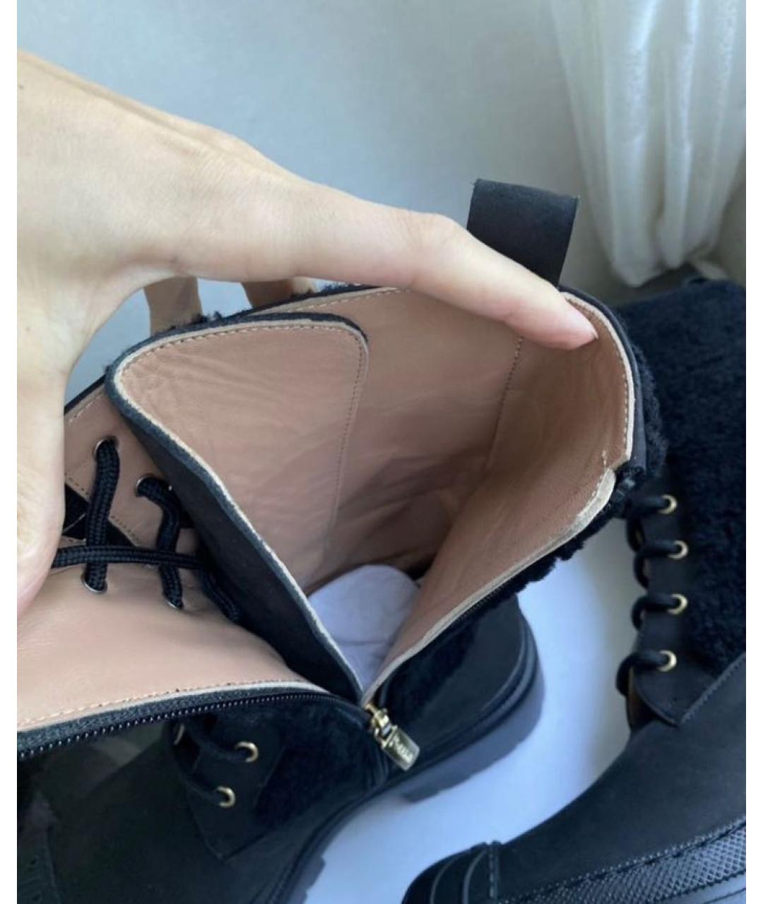 POLLINI Черные кожаные ботинки, фото 4