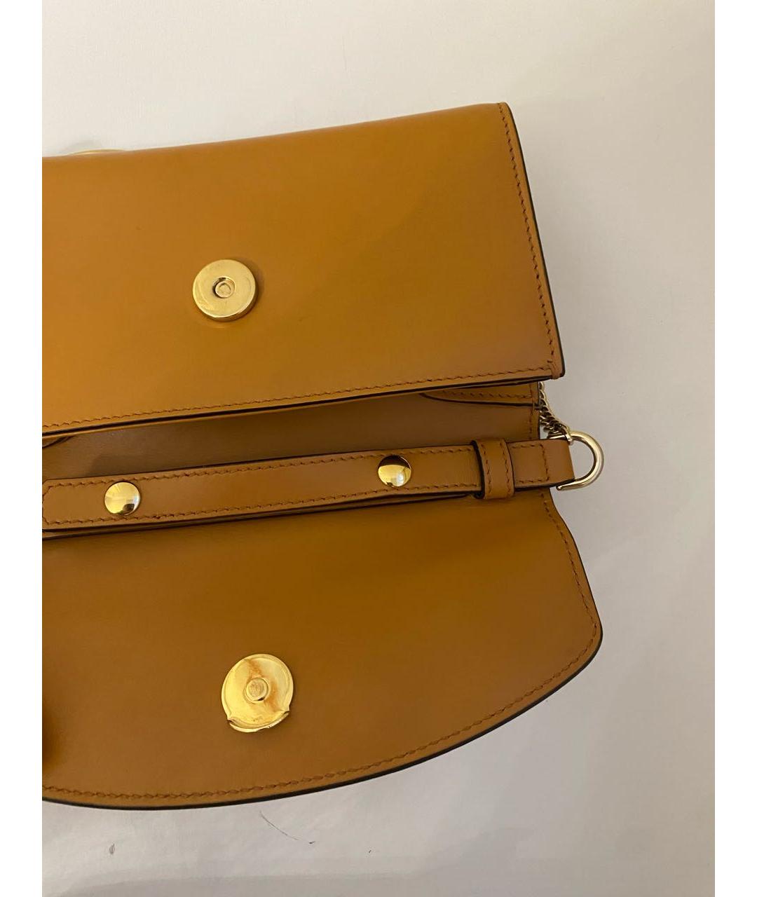 GUCCI Горчичная кожаная сумка через плечо, фото 4