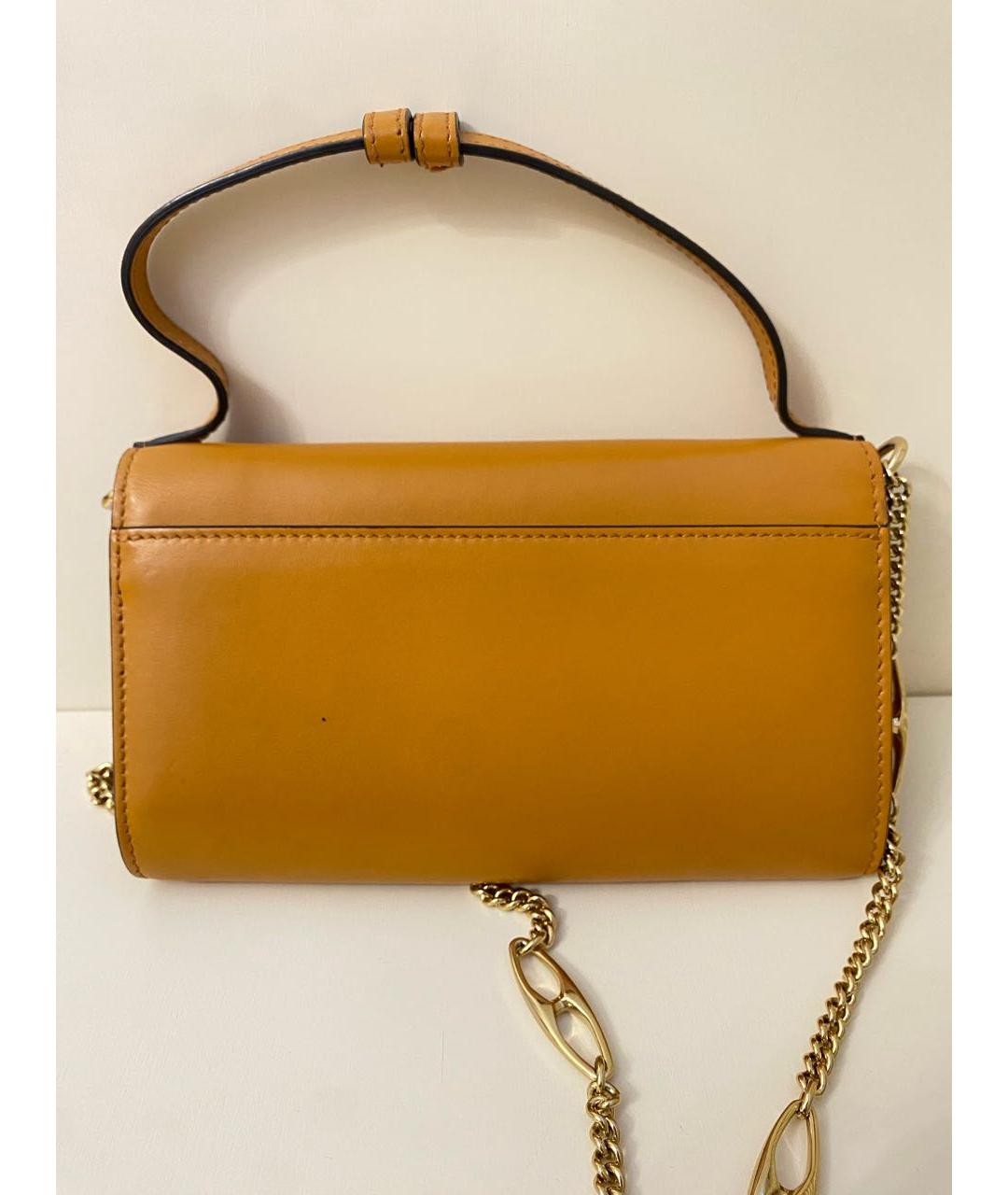 GUCCI Горчичная кожаная сумка через плечо, фото 8