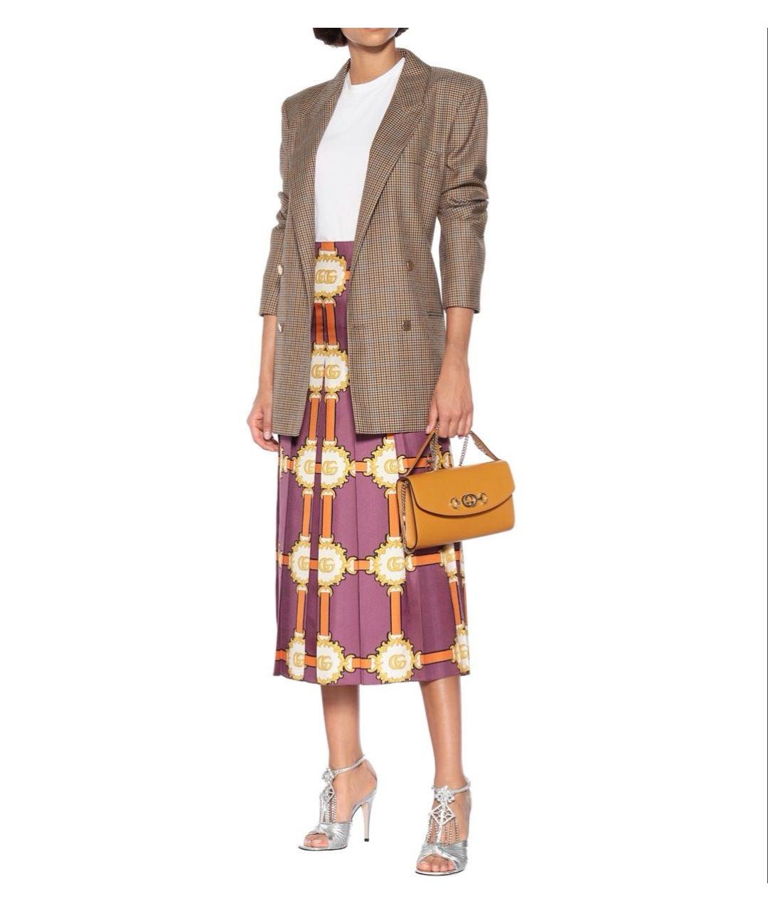 GUCCI Горчичная кожаная сумка через плечо, фото 2