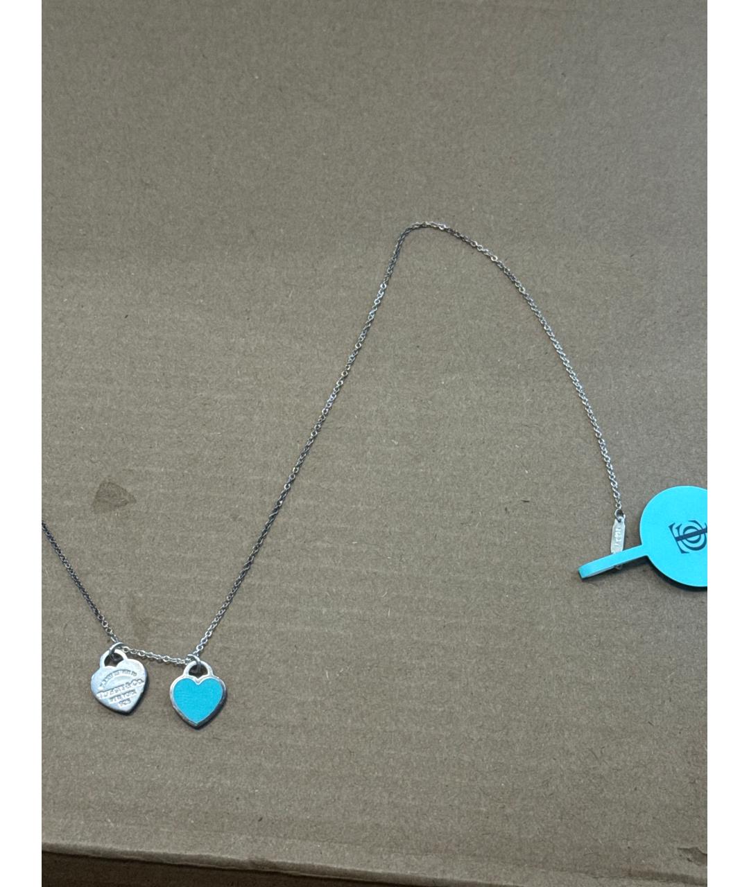 TIFFANY&CO Бирюзовое серебряное колье, фото 4