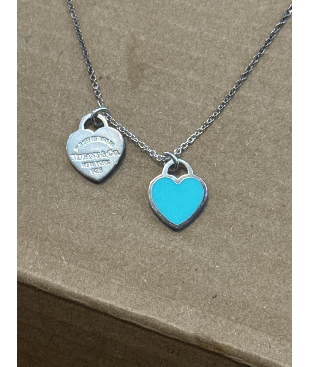 TIFFANY&CO Бирюзовое серебряное колье, фото 8