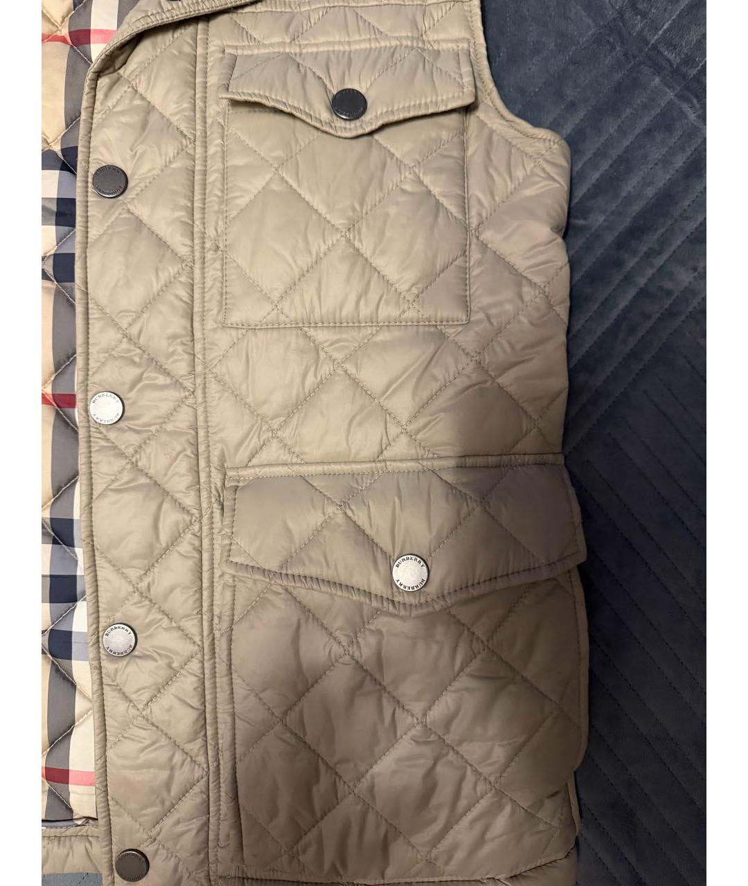 BURBERRY Бежевый полиамидовый жилет, фото 4