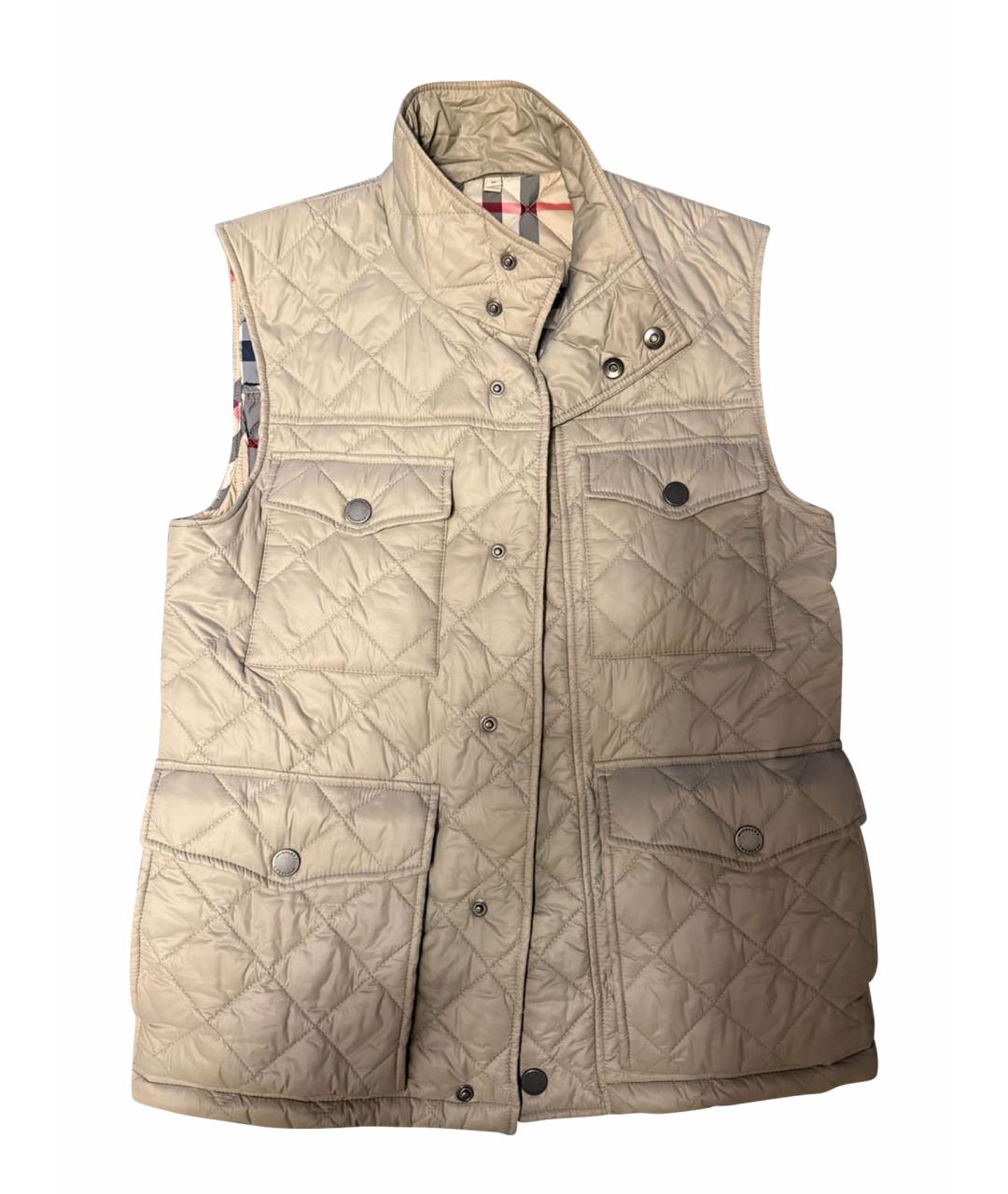 BURBERRY Бежевый полиамидовый жилет, фото 1