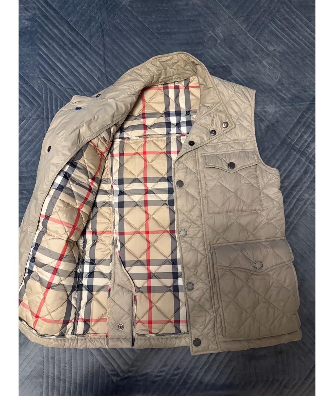 BURBERRY Бежевый полиамидовый жилет, фото 2