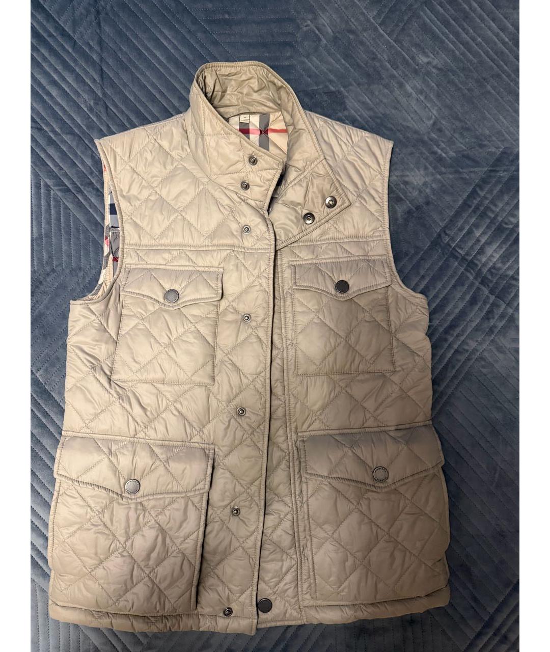 BURBERRY Бежевый полиамидовый жилет, фото 5