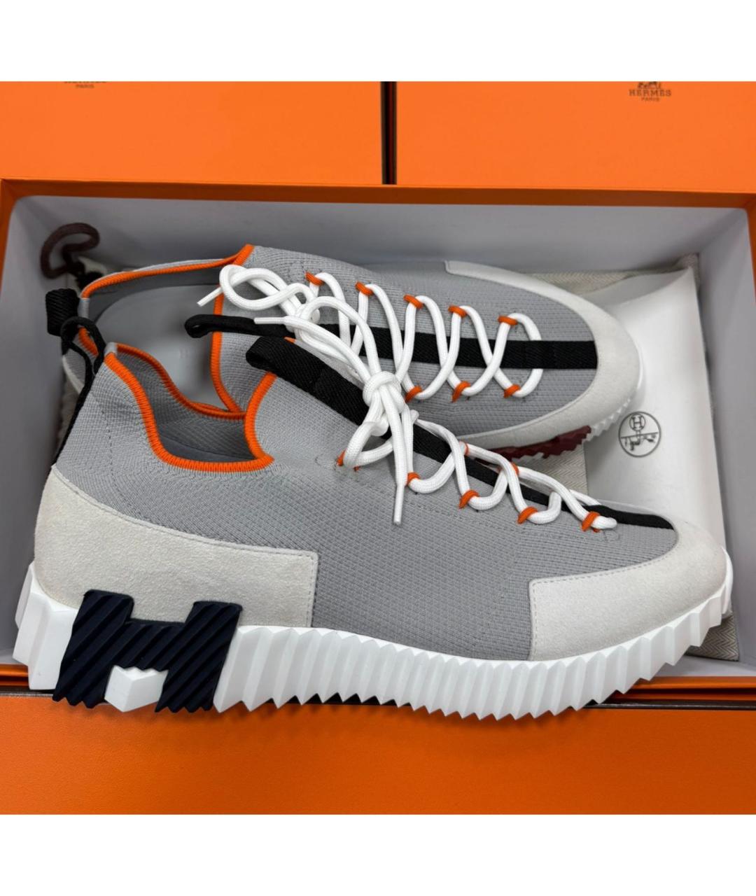 HERMES Мульти текстильные низкие кроссовки / кеды, фото 2