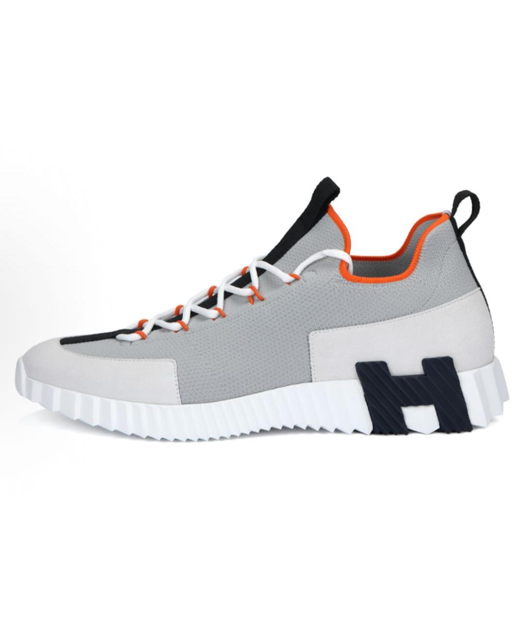 HERMES Мульти текстильные низкие кроссовки / кеды, фото 3