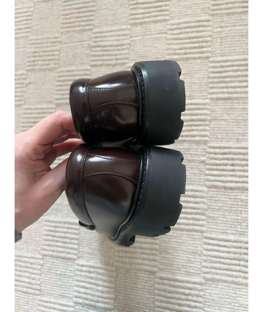 CELINE Коричневые кожаные брогги и оксфорды, фото 3