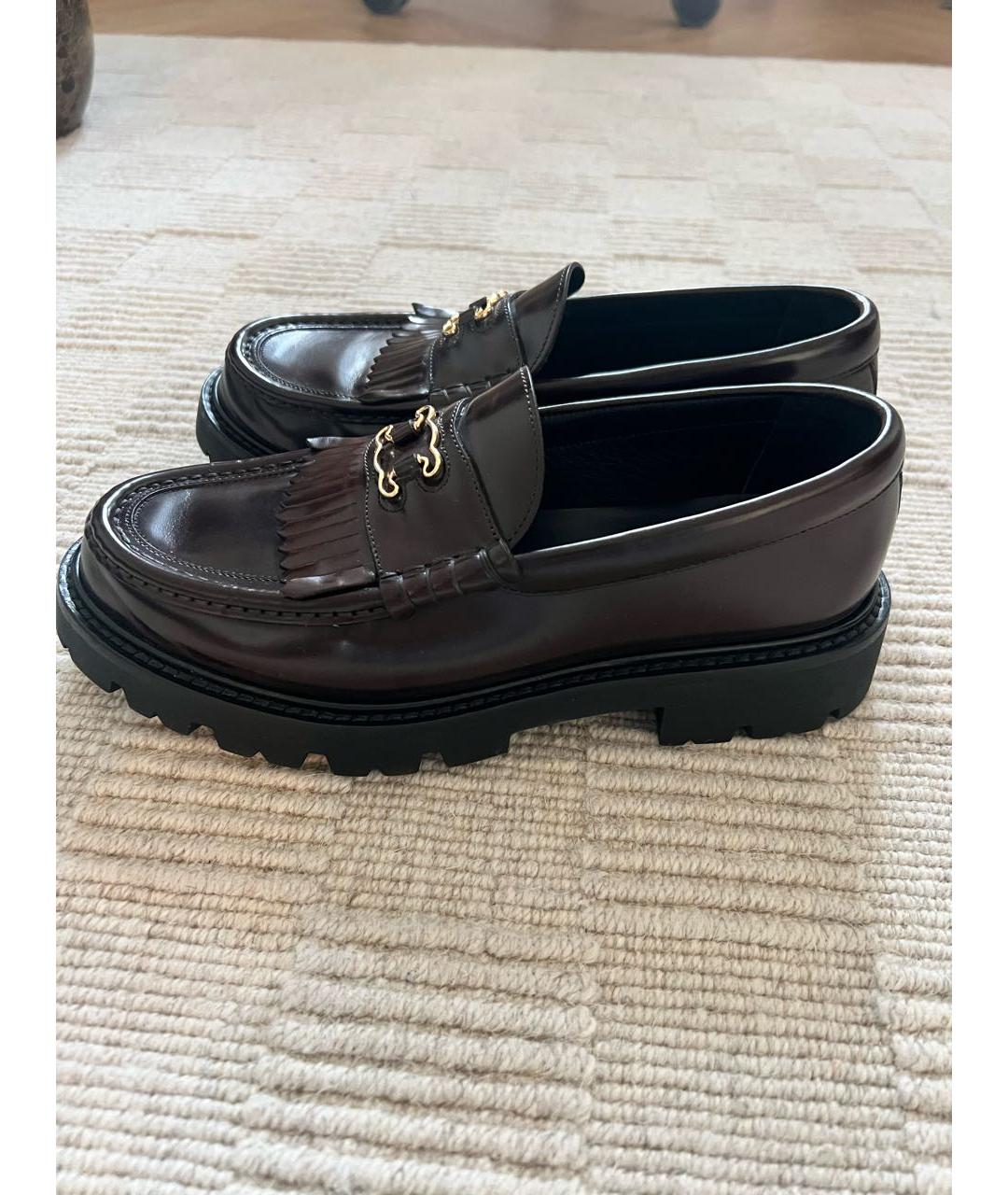 CELINE Коричневые кожаные брогги и оксфорды, фото 6