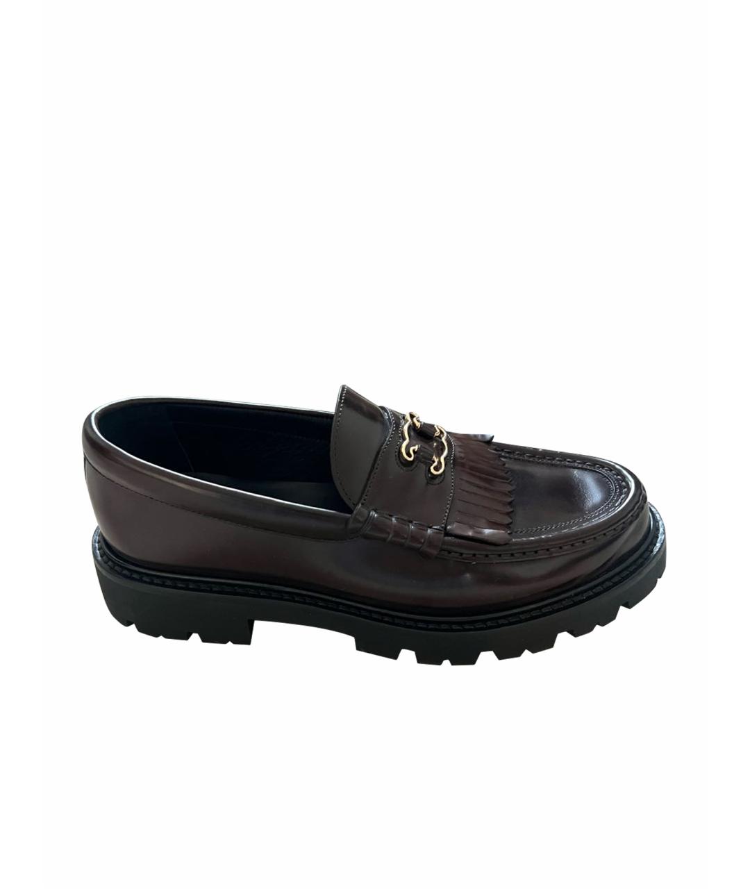 CELINE Коричневые кожаные брогги и оксфорды, фото 1