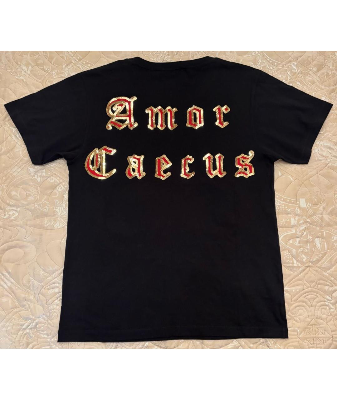 GUCCI Черная хлопковая футболка, фото 4