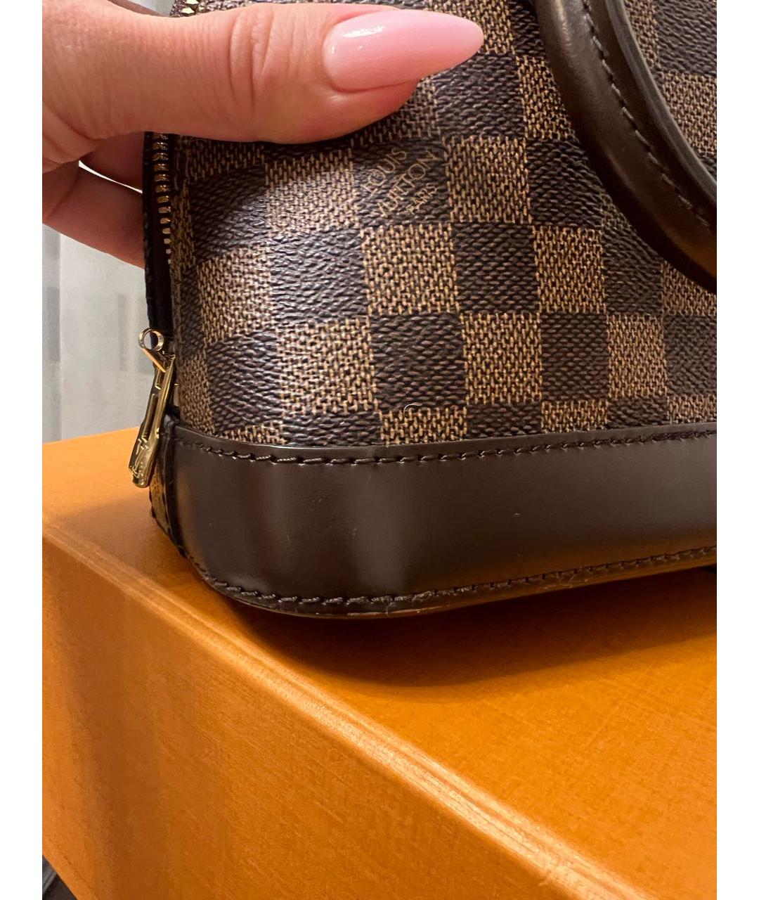 LOUIS VUITTON Коричневая сумка с короткими ручками, фото 5