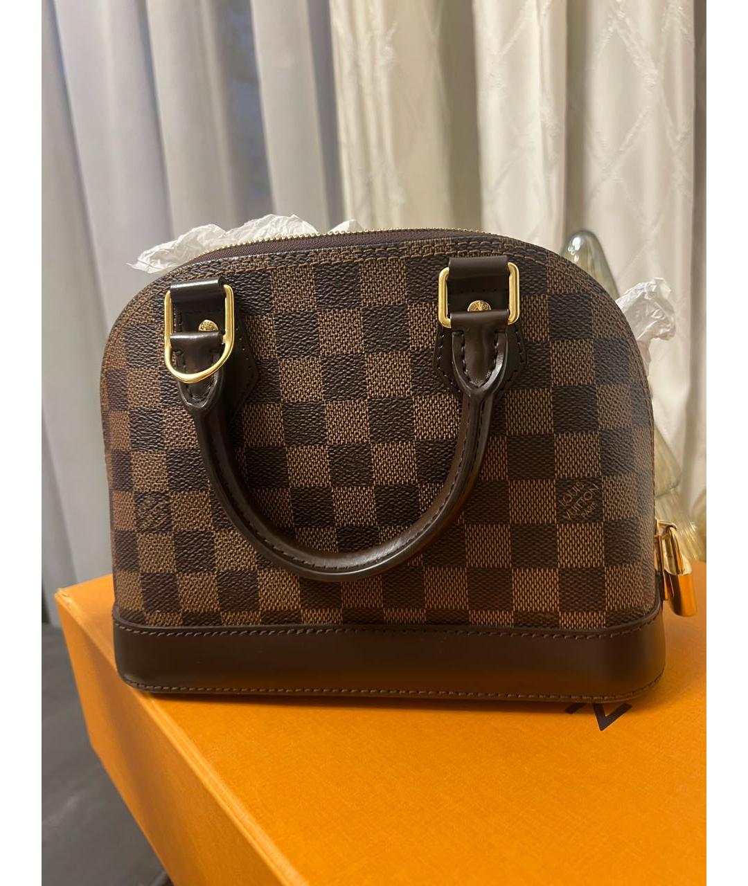 LOUIS VUITTON Коричневая сумка с короткими ручками, фото 9