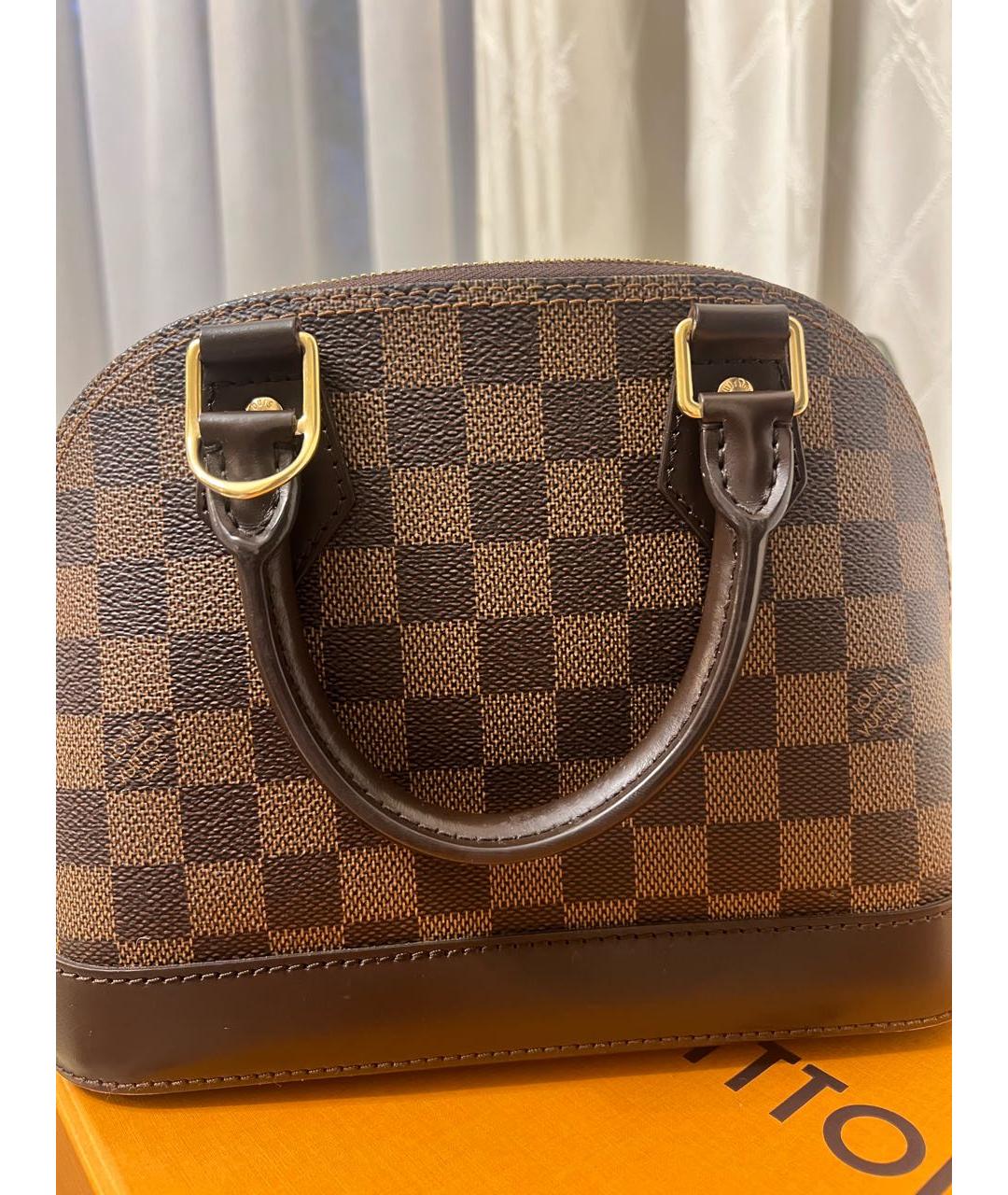 LOUIS VUITTON Коричневая сумка с короткими ручками, фото 7
