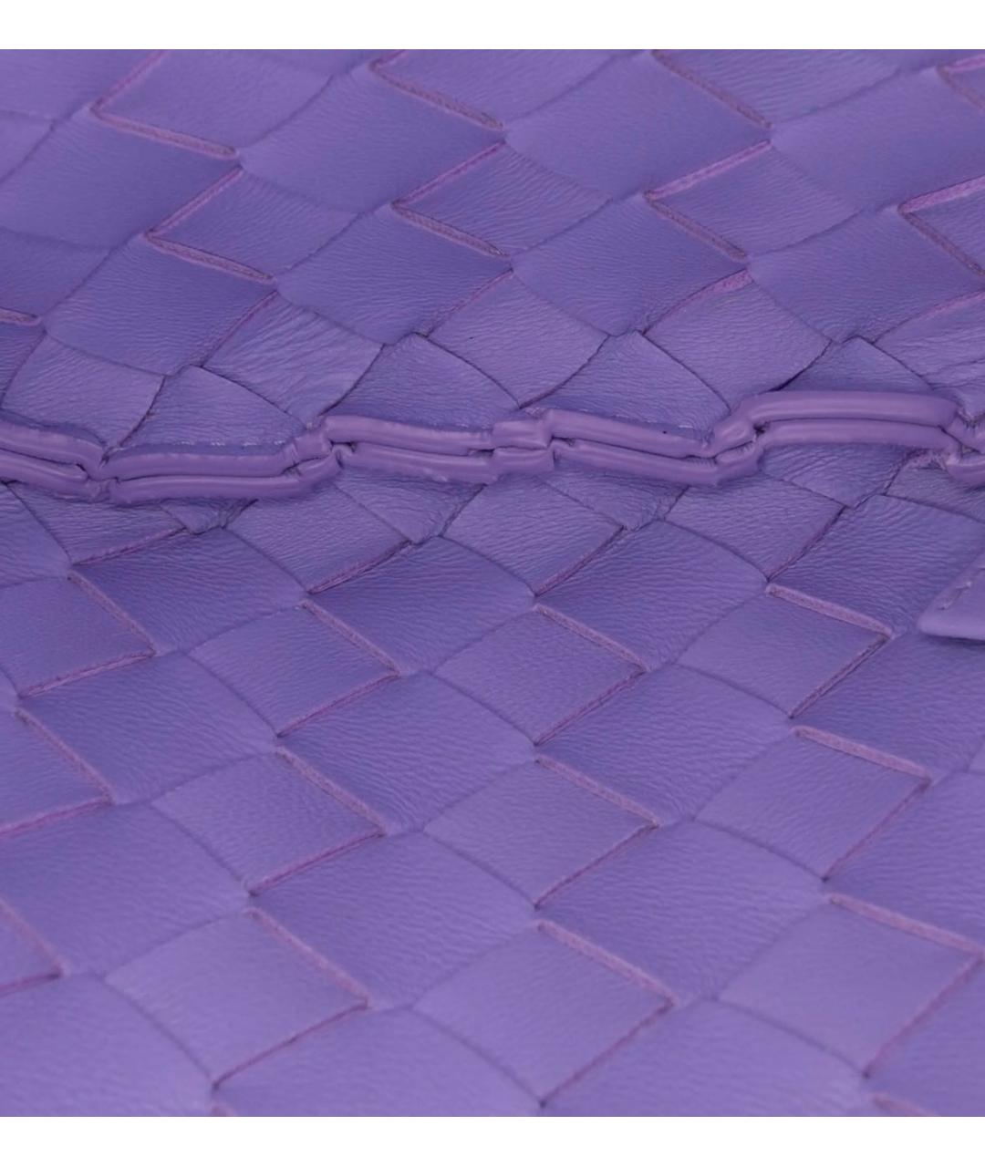 BOTTEGA VENETA Фиолетовая кожаная сумка с короткими ручками, фото 4