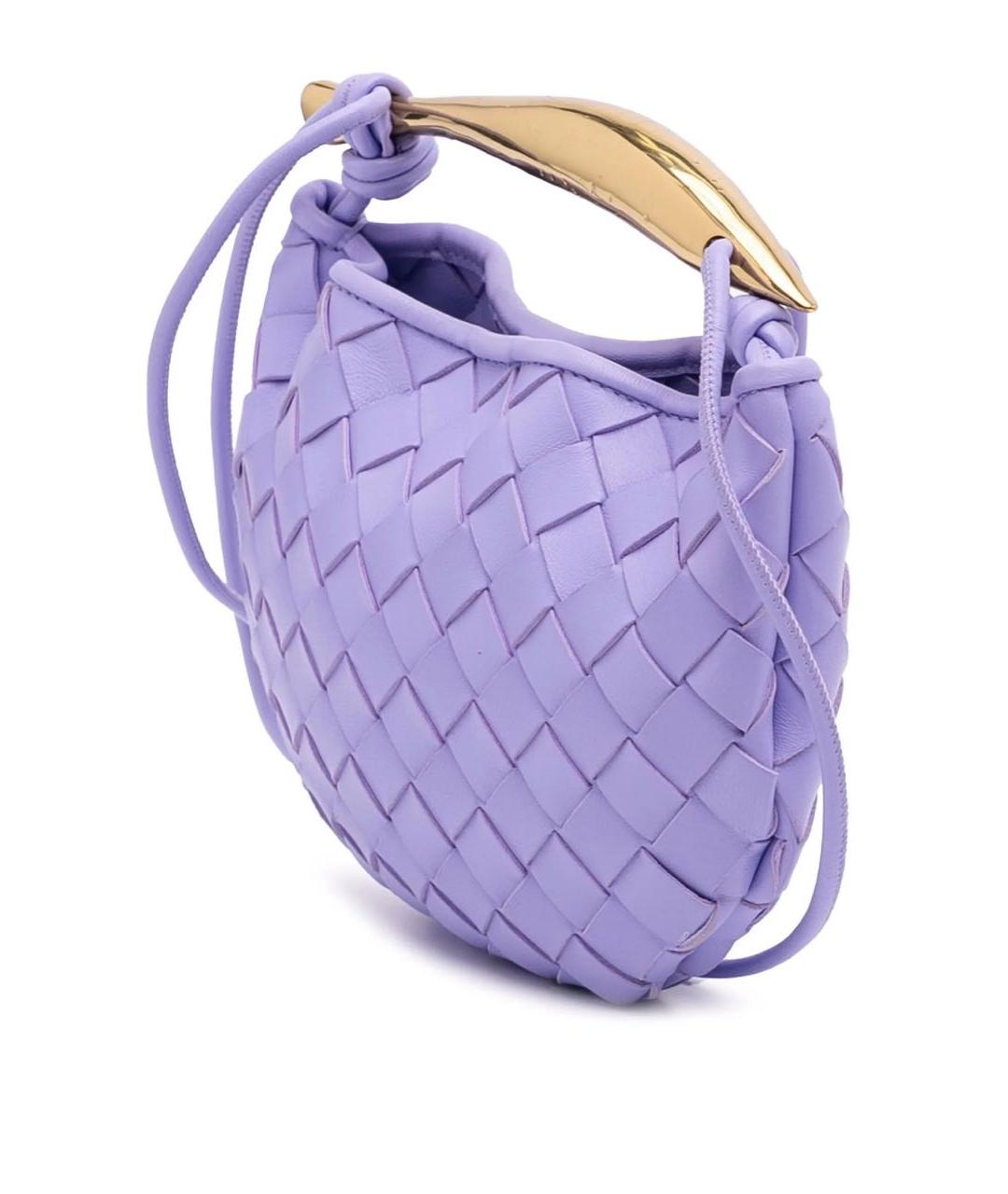 BOTTEGA VENETA Фиолетовая кожаная сумка с короткими ручками, фото 6
