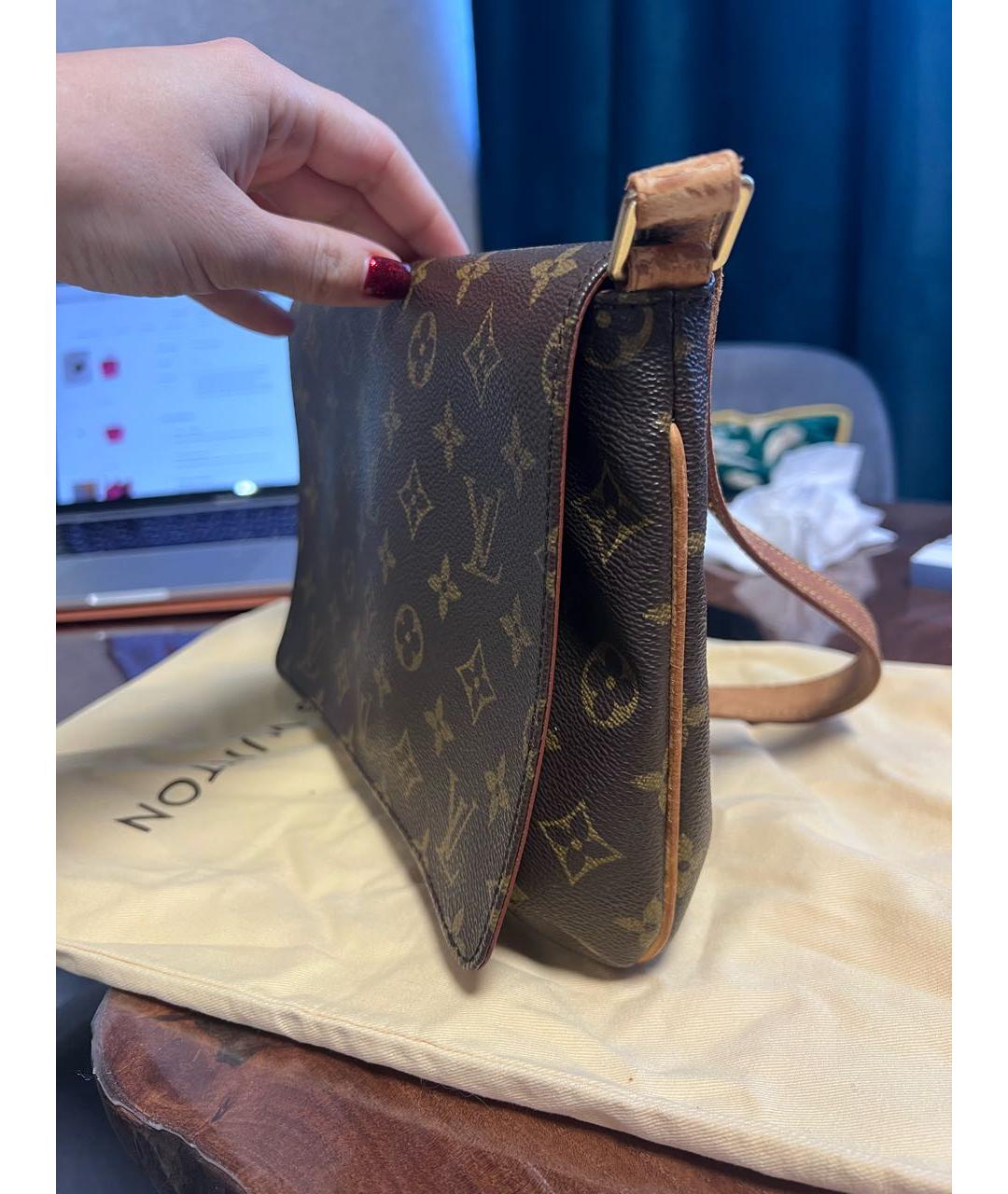 LOUIS VUITTON Коричневая сумка через плечо, фото 4