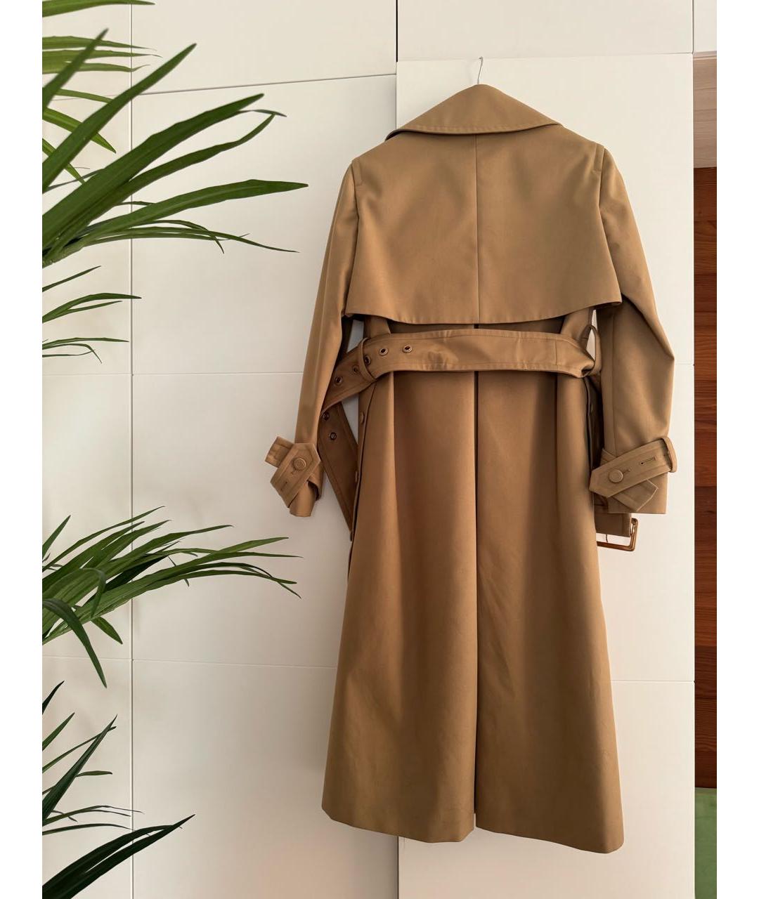 ROBERTO CAVALLI Бежевый полиэстеровый тренч/плащ, фото 2