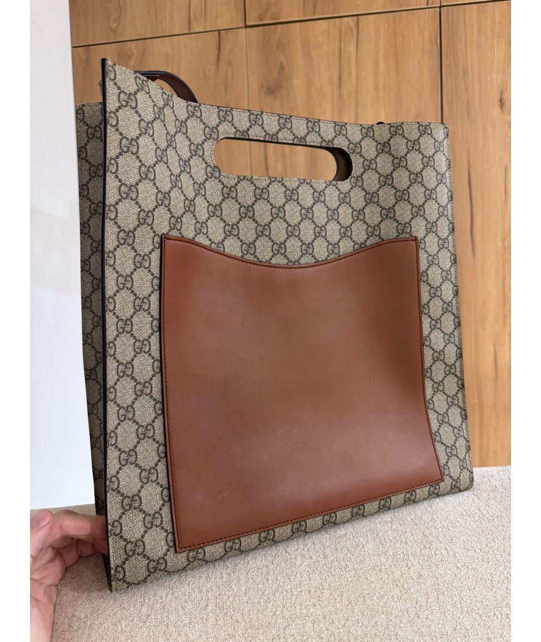 GUCCI Коричневая сумка тоут, фото 3