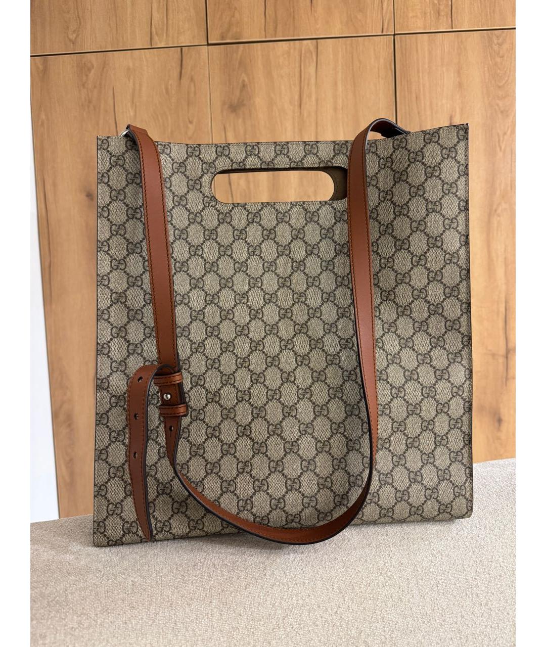 GUCCI Коричневая сумка тоут, фото 6
