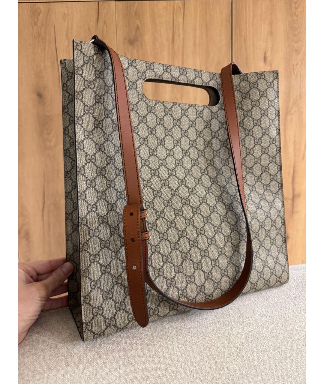 GUCCI Коричневая сумка тоут, фото 2