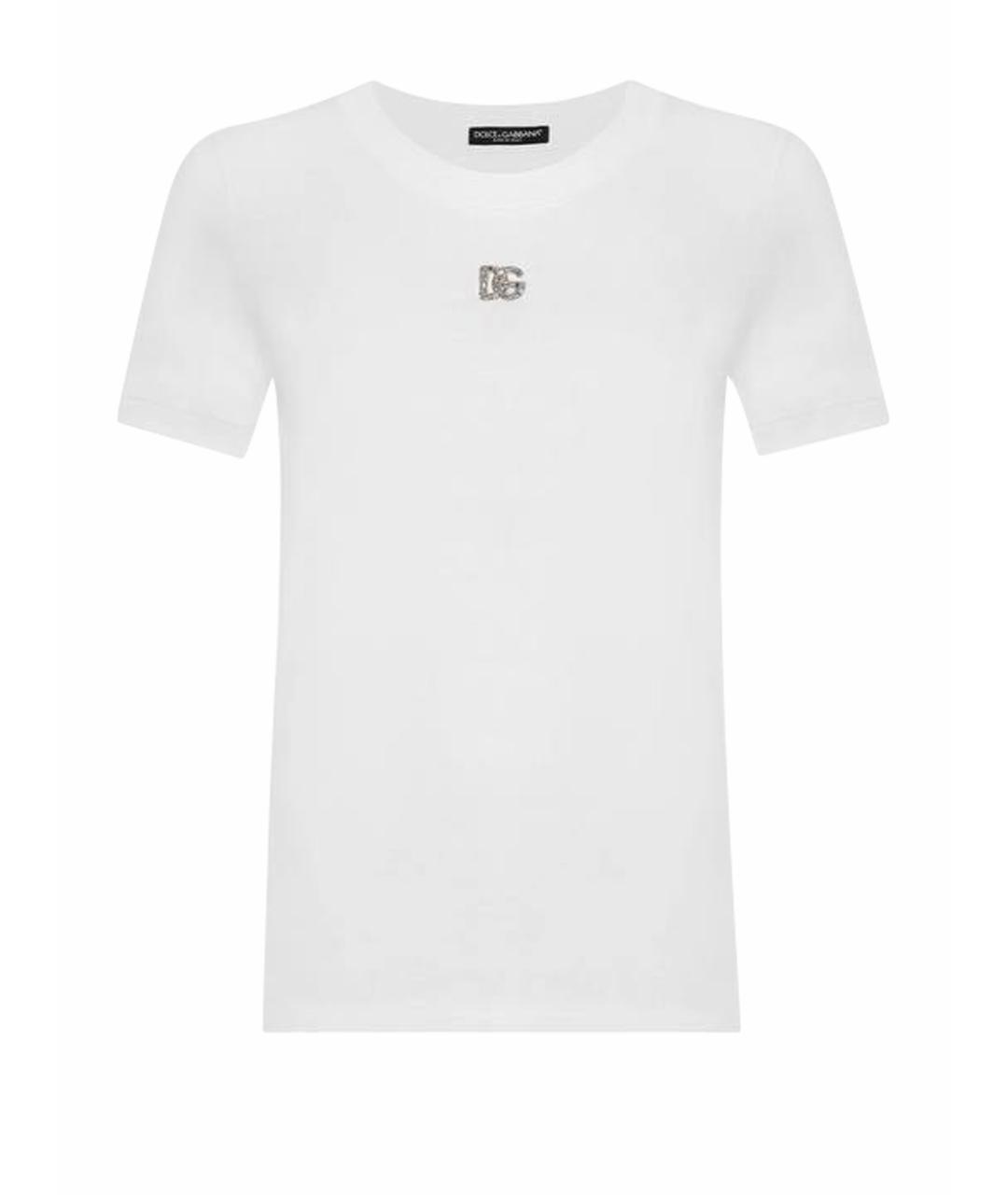 DOLCE&GABBANA Белая хлопковая футболка, фото 1