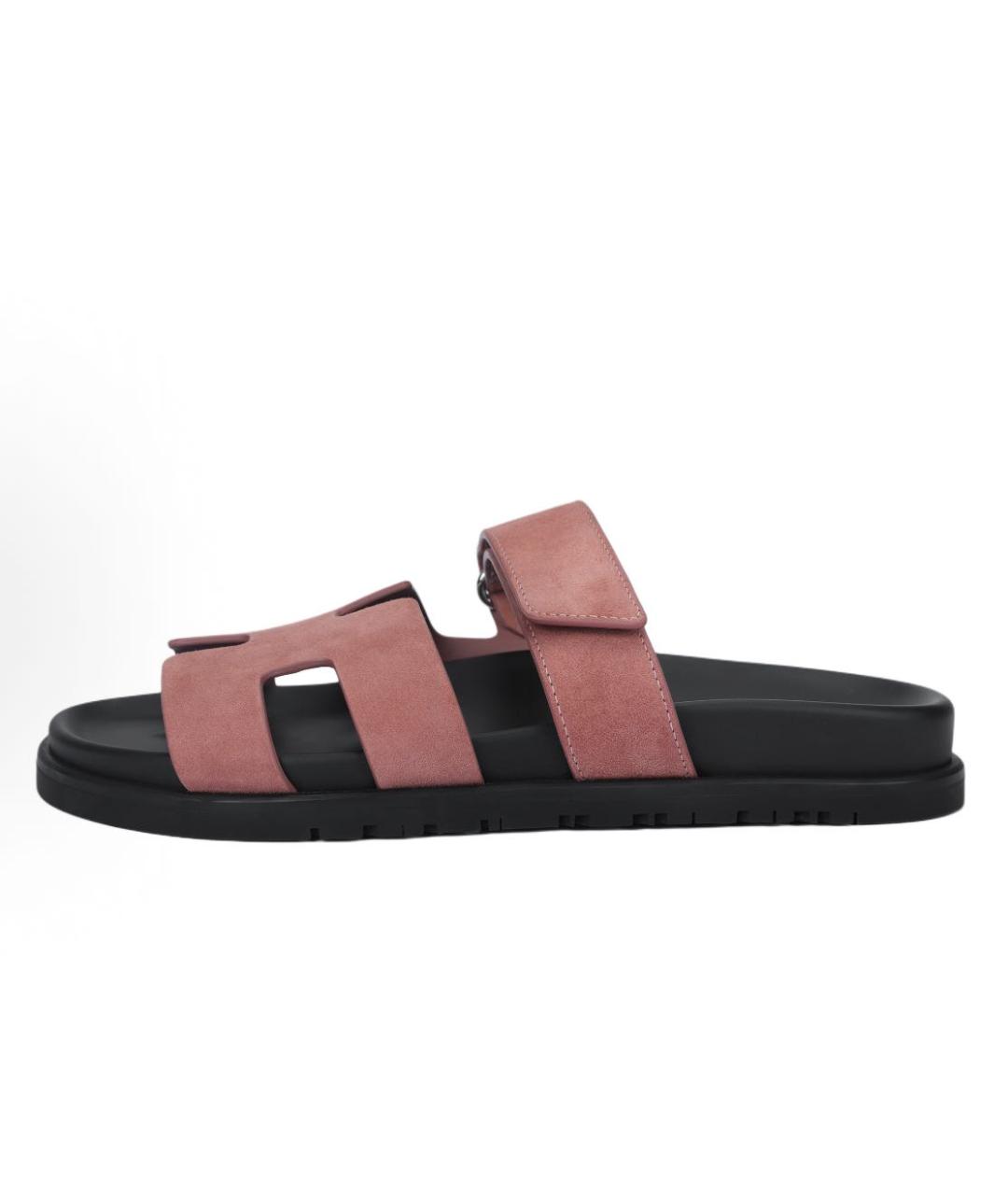 HERMES Мульти замшевые сандалии, фото 3