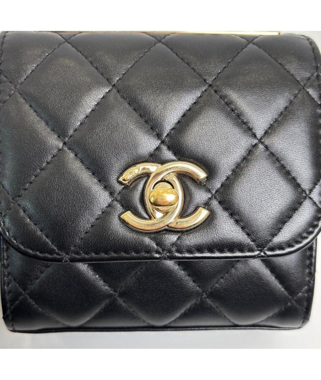 CHANEL Черная кожаная сумка через плечо, фото 7