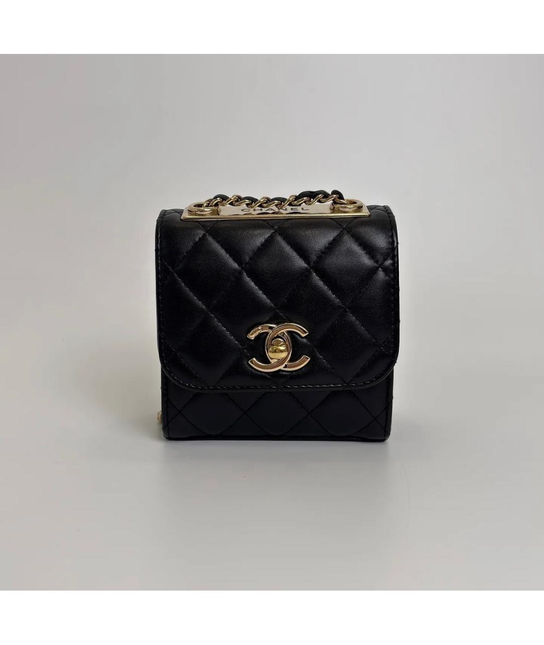 CHANEL Черная кожаная сумка через плечо, фото 2