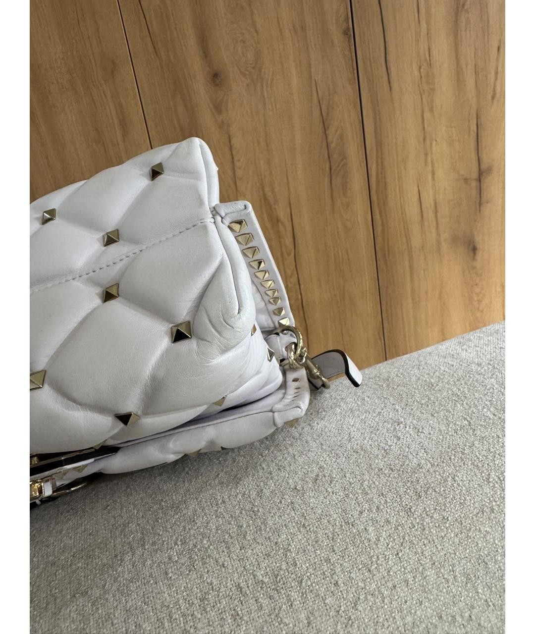 VALENTINO Белая кожаная сумка через плечо, фото 7