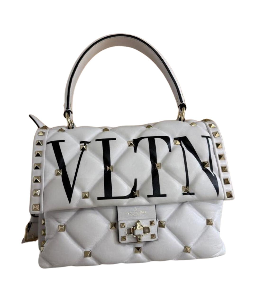 VALENTINO Белая кожаная сумка через плечо, фото 1