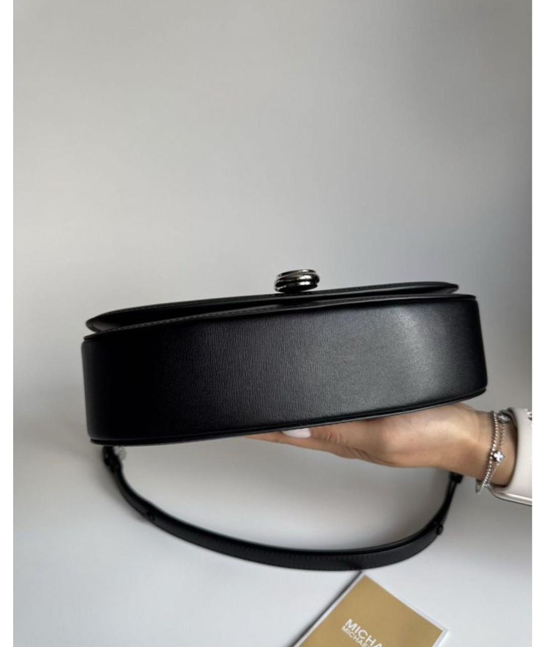 MICHAEL KORS Черная кожаная сумка через плечо, фото 6