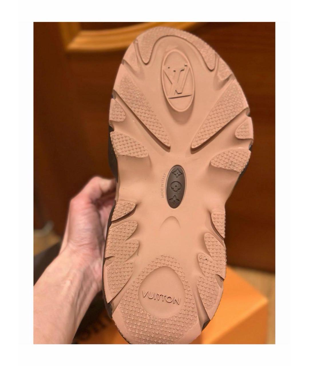 LOUIS VUITTON Хаки резиновые сандалии, фото 6