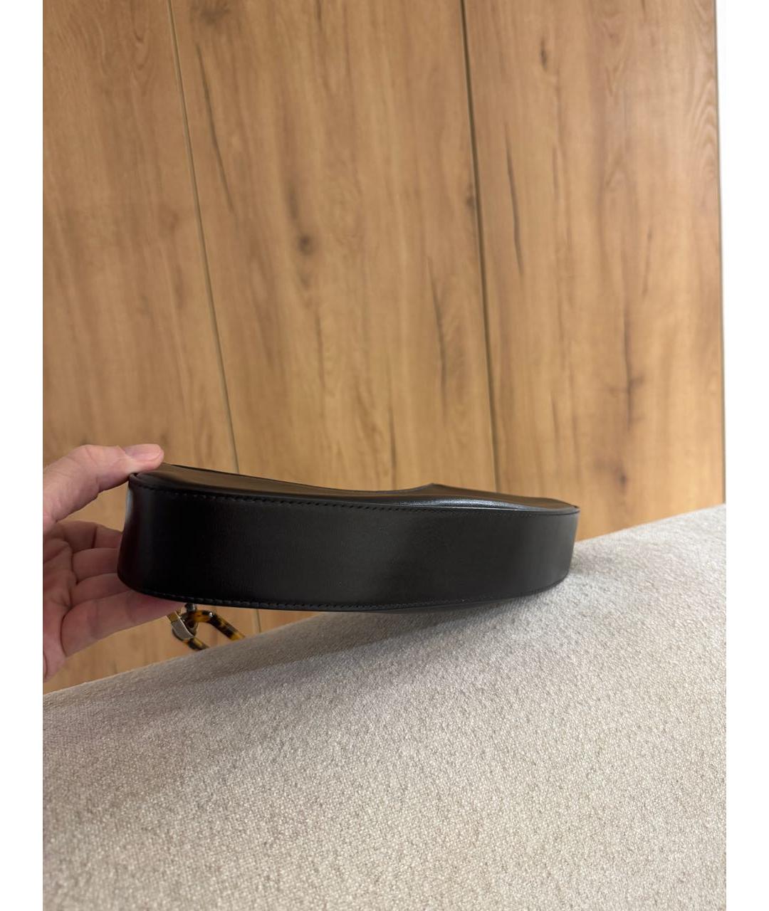 FENDI Черная кожаная сумка с короткими ручками, фото 5