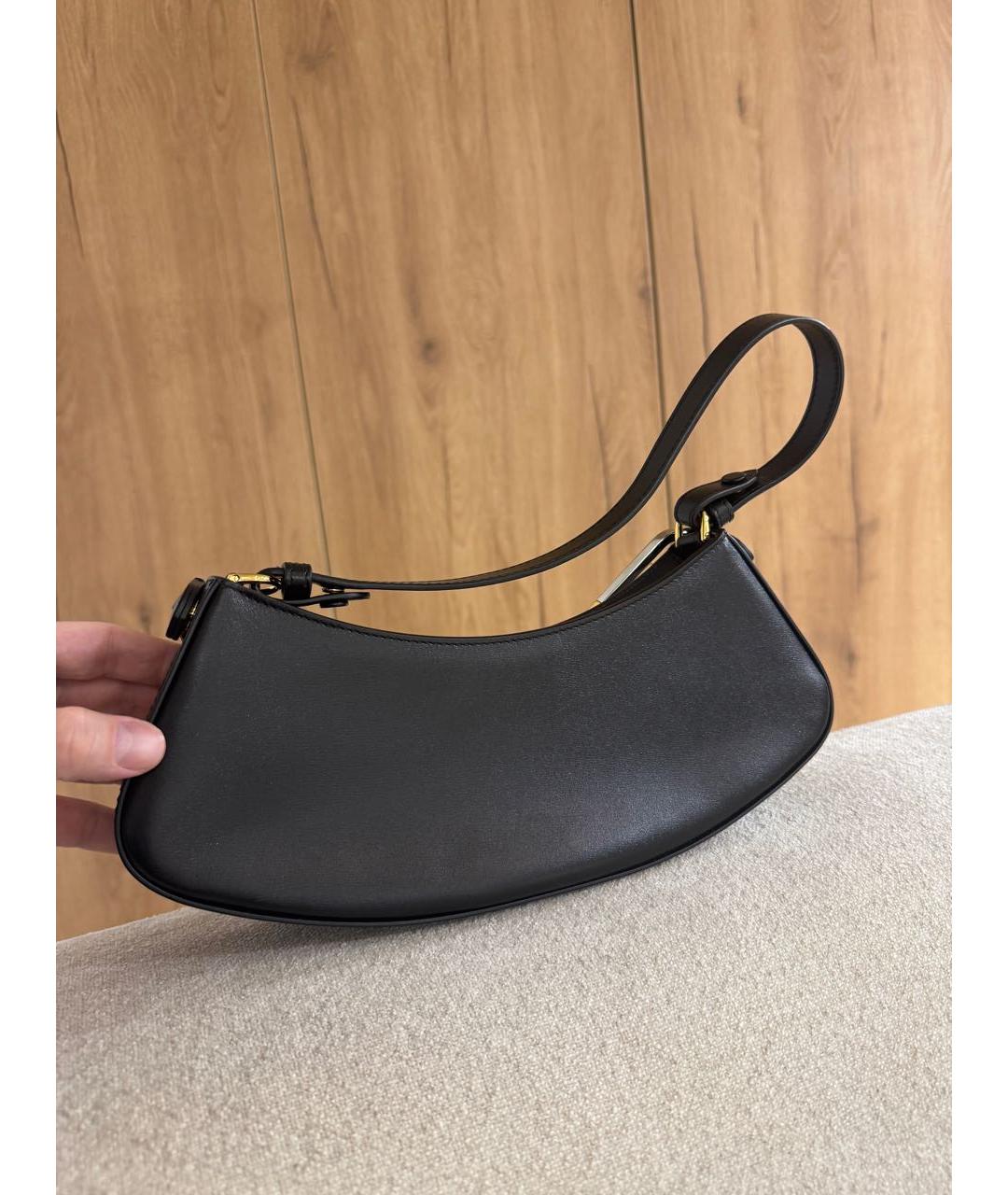 FENDI Черная кожаная сумка с короткими ручками, фото 3