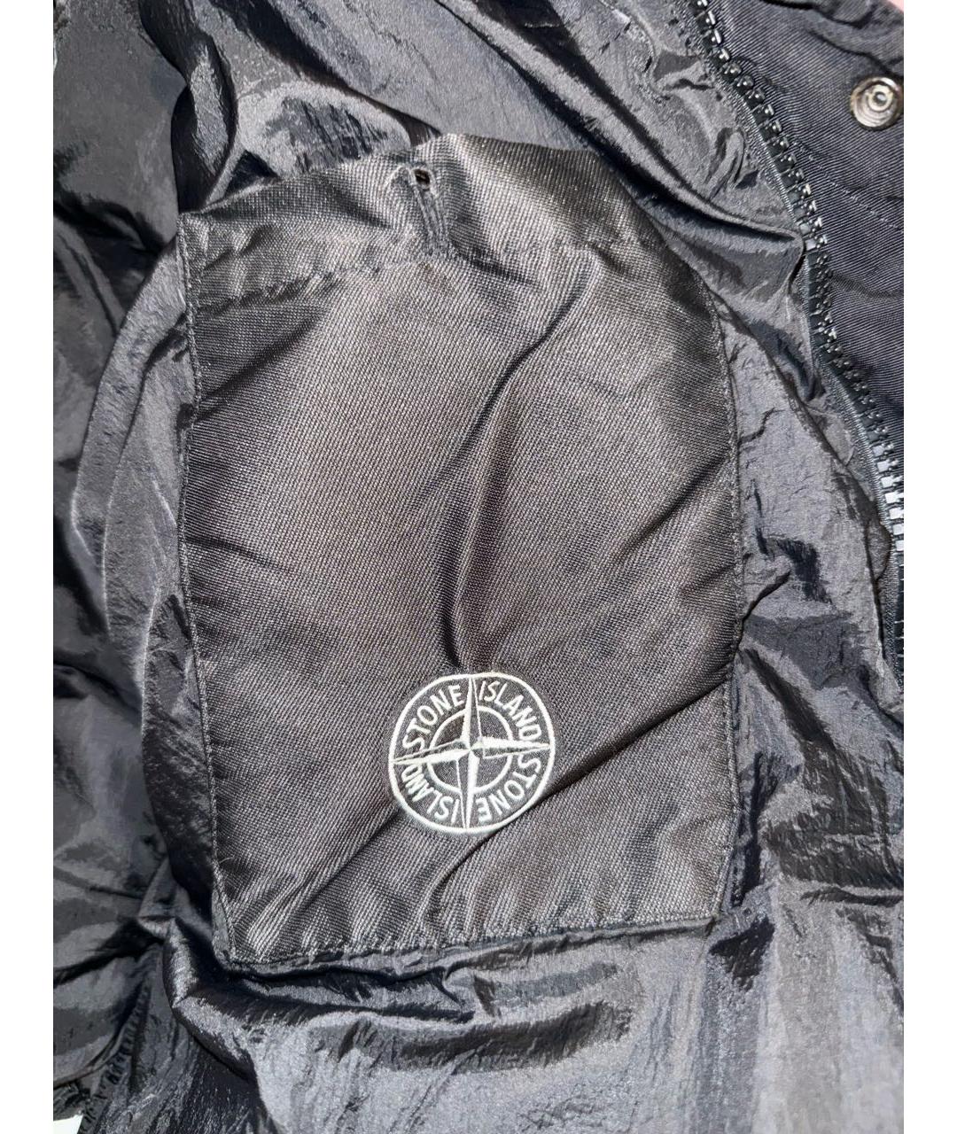 STONE ISLAND Черная полиэстеровая куртка, фото 5