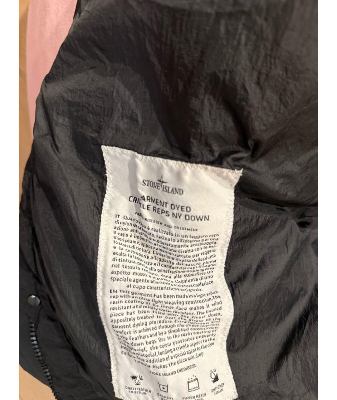 STONE ISLAND Черная полиэстеровая куртка, фото 4