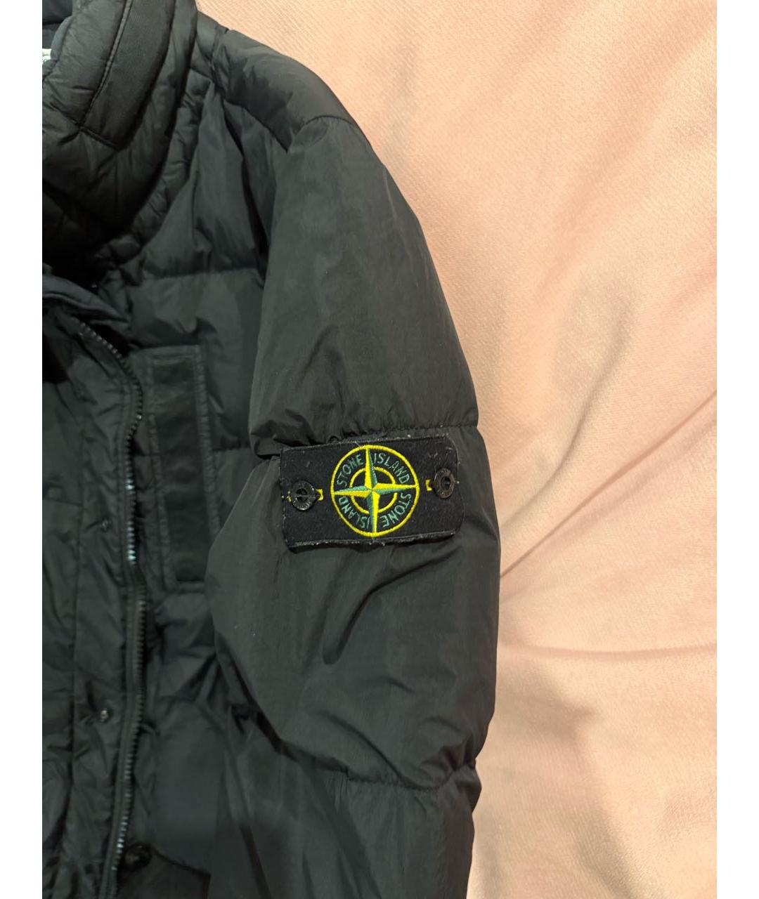 STONE ISLAND Черная полиэстеровая куртка, фото 2