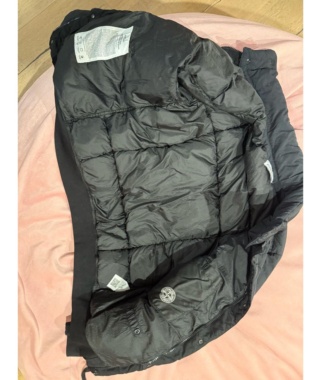 STONE ISLAND Черная полиэстеровая куртка, фото 3