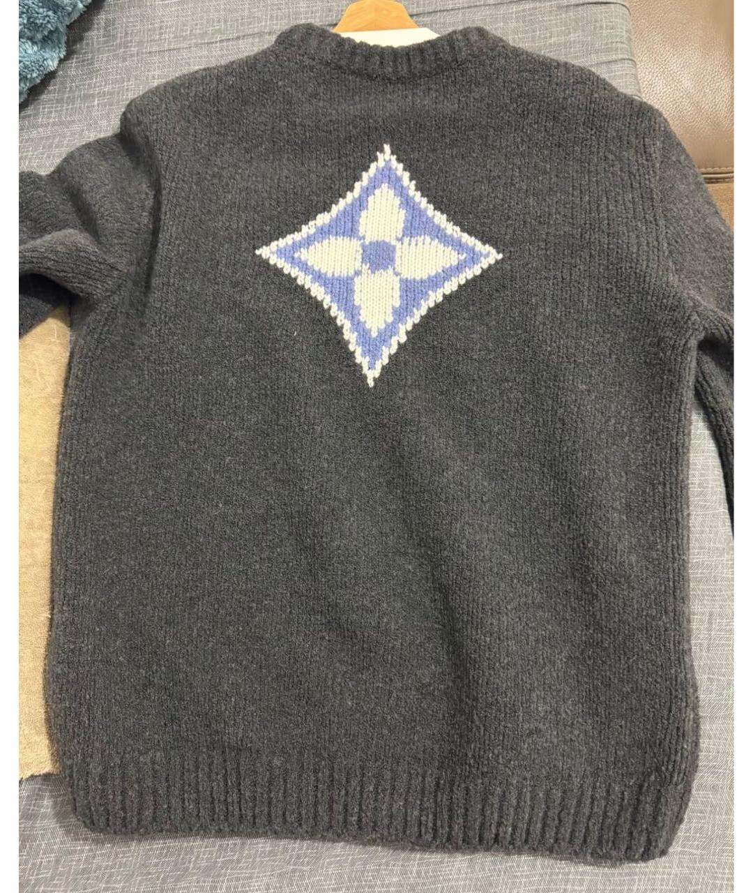 LOUIS VUITTON Серый шерстяной джемпер / свитер, фото 6